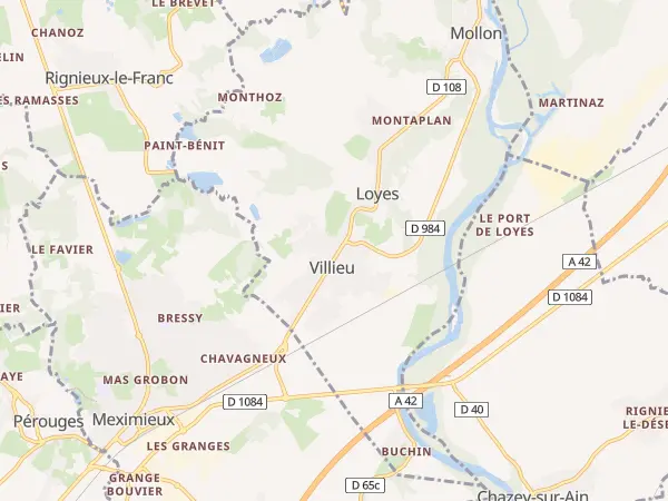 Plan de Villieu-Loyes-Mollon