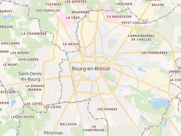 Plan de Bourg-en-Bresse