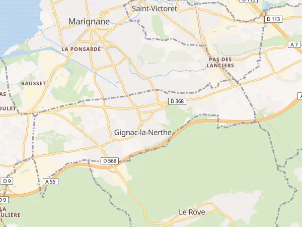 Plan de Gignac-la-Nerthe