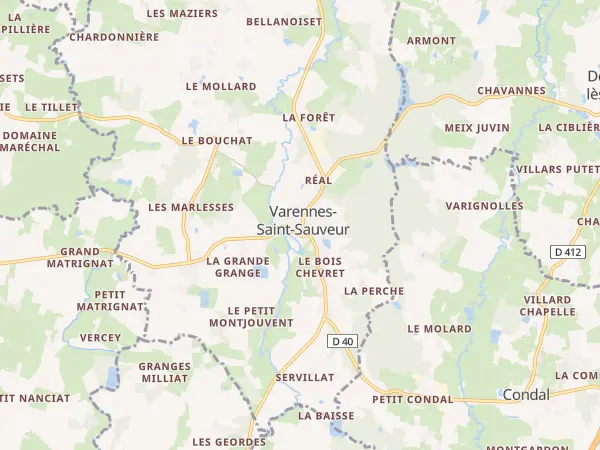 Plan de Varennes-Saint-Sauveur