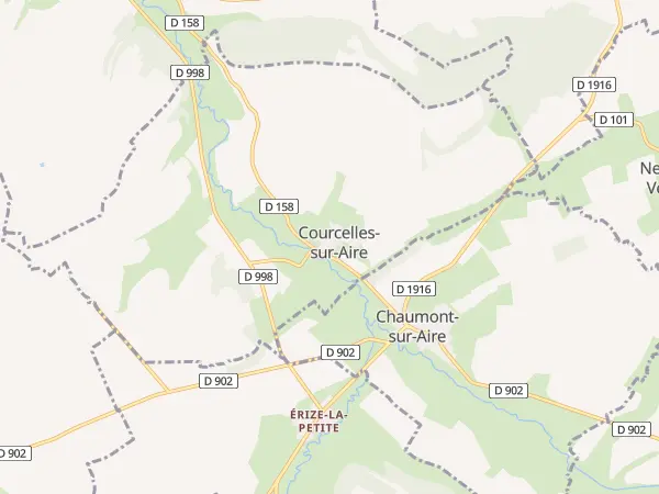 Plan de Courcelles-sur-Aire
