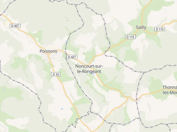 Plan de Noncourt-sur-le-Rongeant