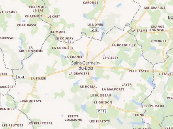 Plan de Saint-Germain-du-Bois