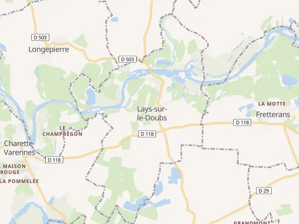 Plan de Lays-sur-le-Doubs