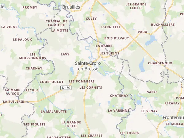 Plan de Sainte-Croix-en-Bresse