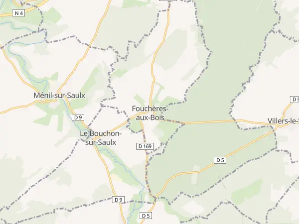 Plan de Fouchères-aux-Bois