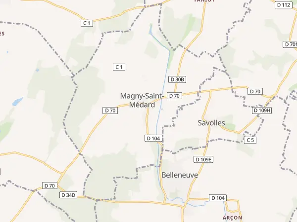 Plan de Magny-Saint-Médard