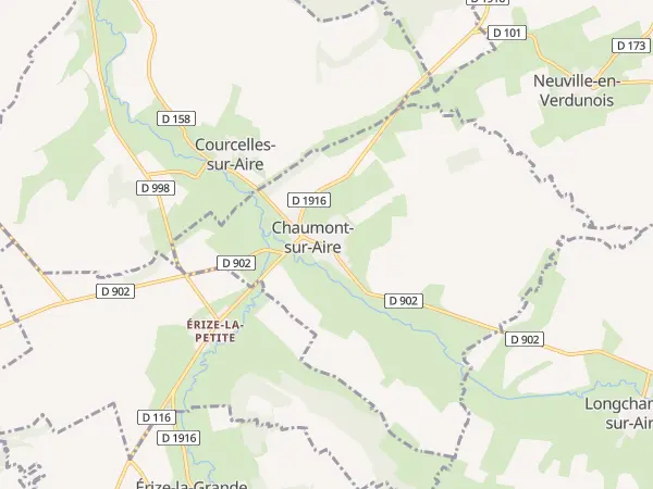 Plan de Chaumont-sur-Aire