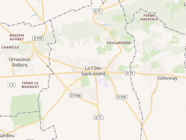 Plan de La Côte-Saint-André