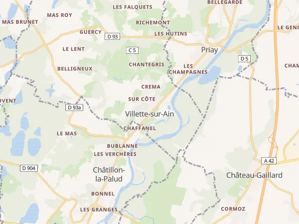 Plan de Villette-sur-Ain