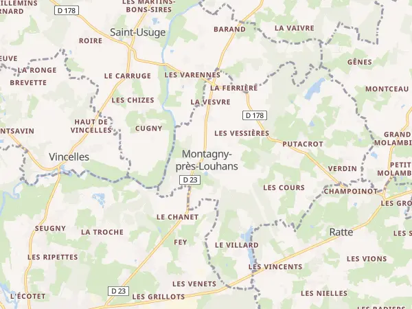 Plan de Montagny-près-Louhans