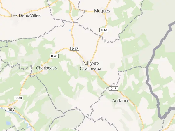Plan de Puilly-et-Charbeaux