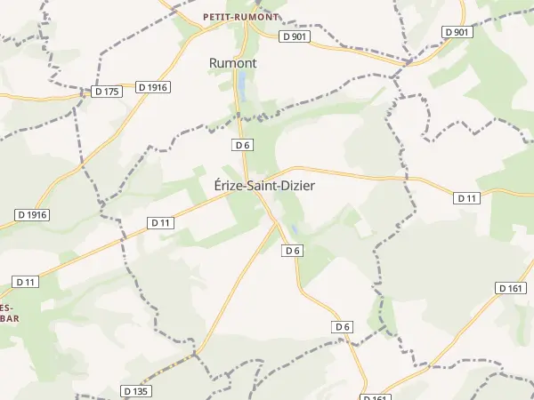 Plan de Érize-Saint-Dizier