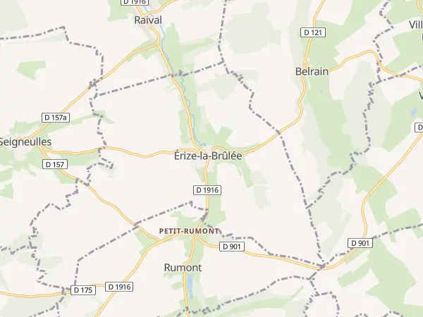 Plan de Érize-la-Brûlée