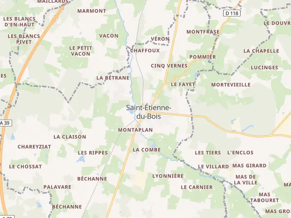 Plan de Saint-Étienne-du-Bois