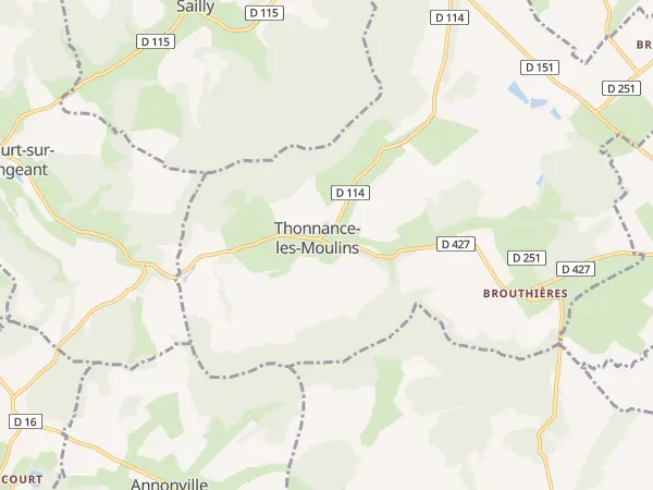 Plan de Thonnance-les-Moulins
