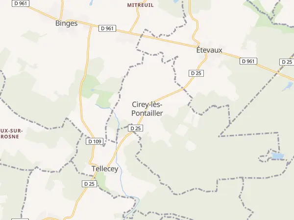 Plan de Cirey-lès-Pontailler