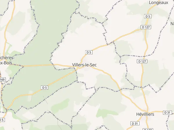 Plan de Villers-le-Sec