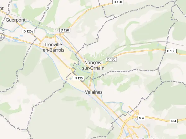 Plan de Nançois-sur-Ornain