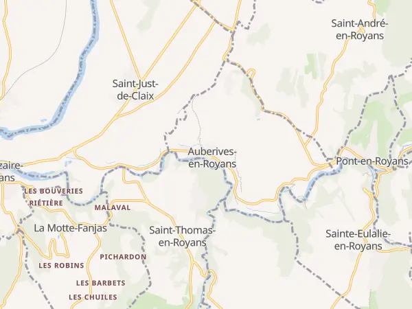 Plan de Auberives-en-Royans