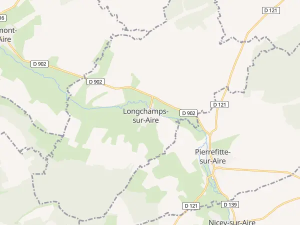 Plan de Longchamps-sur-Aire