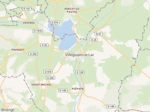 Plan de Villegusien-le-Lac