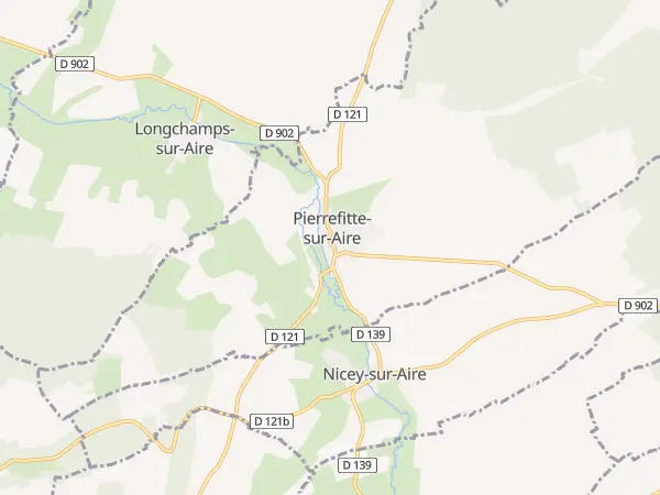 Plan de Pierrefitte-sur-Aire