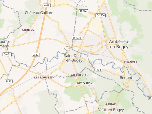 Plan de Saint-Denis-en-Bugey