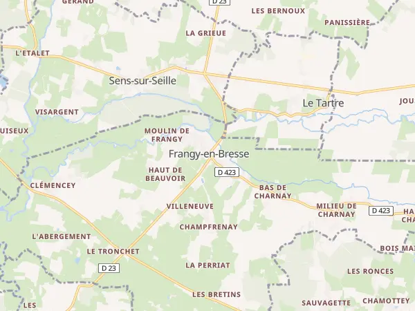 Plan de Frangy-en-Bresse