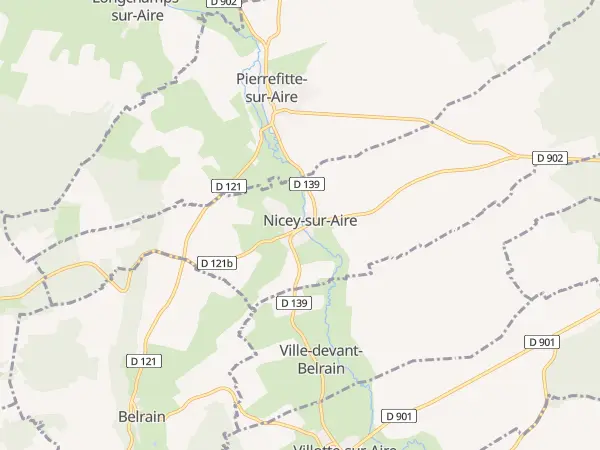Plan de Nicey-sur-Aire