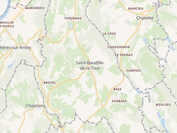 Plan de Saint-Baudille-de-la-Tour
