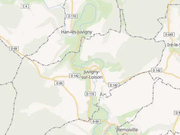 Plan de Juvigny-sur-Loison