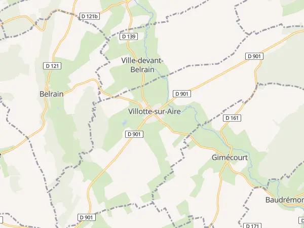 Plan de Villotte-sur-Aire