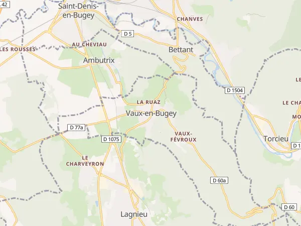 Plan de Vaux-en-Bugey