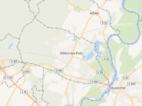 Plan de Villers-les-Pots