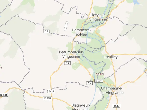 Plan de Beaumont-sur-Vingeanne