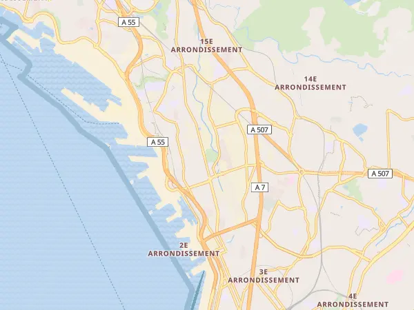 Plan de Marseille 15e Arrondissement