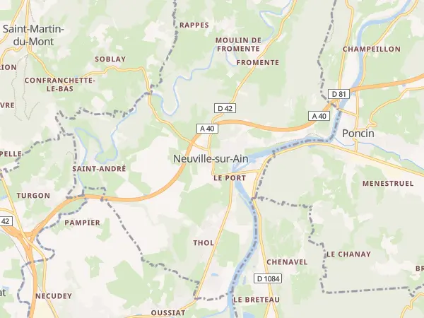 Plan de Neuville-sur-Ain
