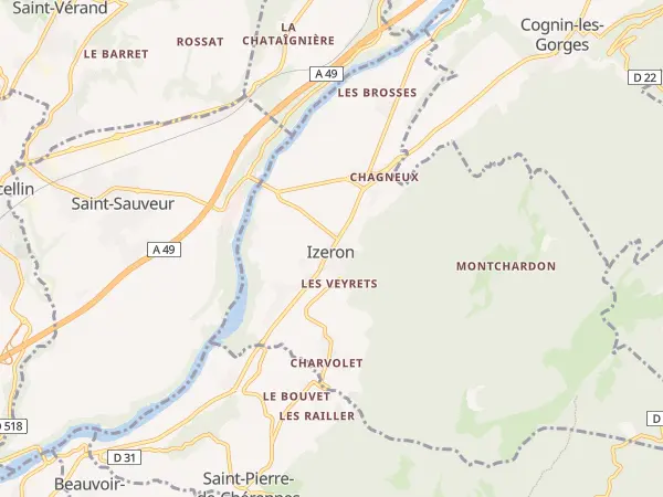 Plan de Izeron