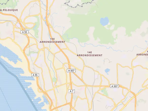 Plan de Marseille 13e Arrondissement
