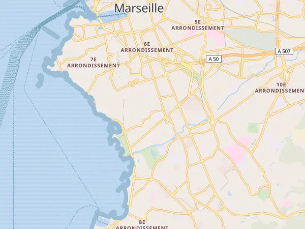 Plan de Marseille 6e Arrondissement