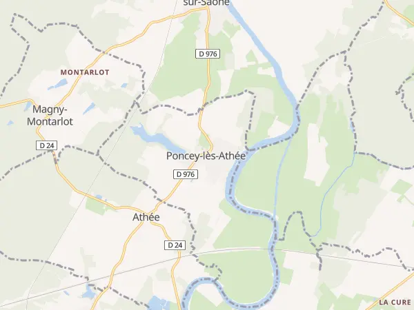 Plan de Poncey-lès-Athée
