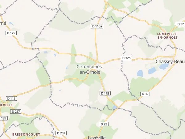 Plan de Cirfontaines-en-Ornois