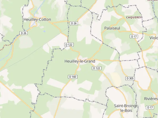 Plan de Heuilley-le-Grand