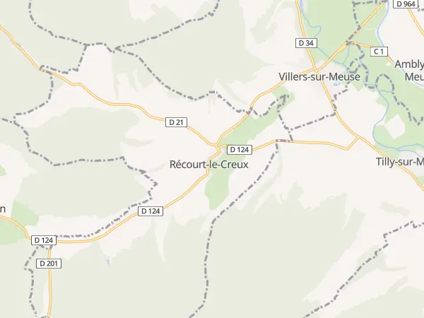 Plan de Récourt-le-Creux