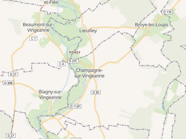 Plan de Champagne-sur-Vingeanne