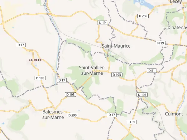 Plan de Saint-Vallier-sur-Marne