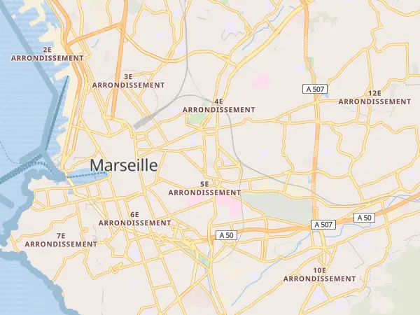 Plan de Marseille 4e Arrondissement