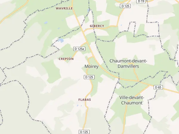 Plan de Moirey-Flabas-Crépion