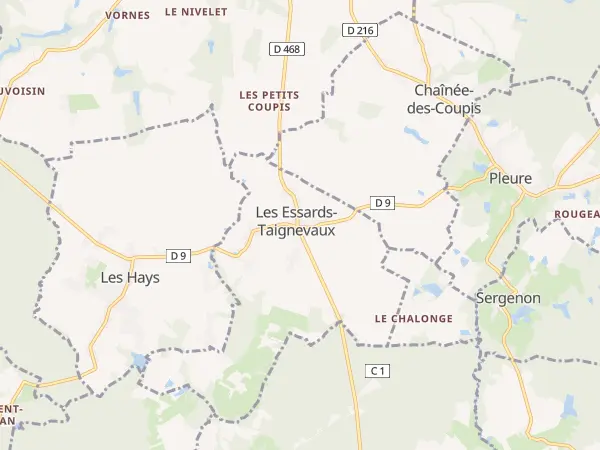 Plan des Essards-Taignevaux